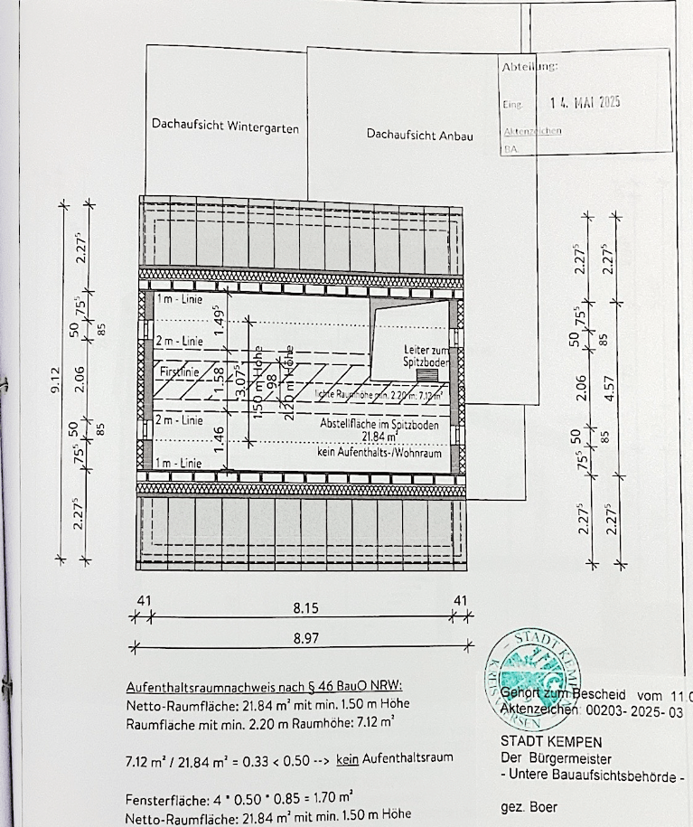 Grundirss Spitzboden